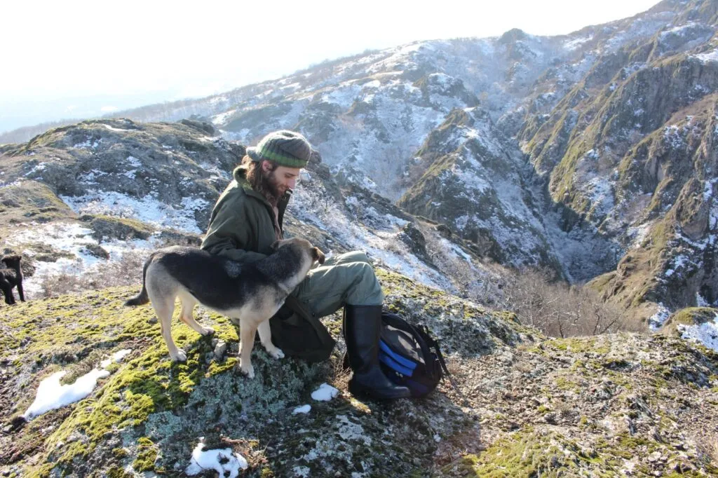 Timothy Merkel in the Georgian back country